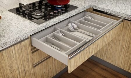 Sleek Kitchen Drawers with utensils neatly organized