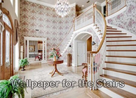 Beautiful wallpaper for the stairs transforming home decor