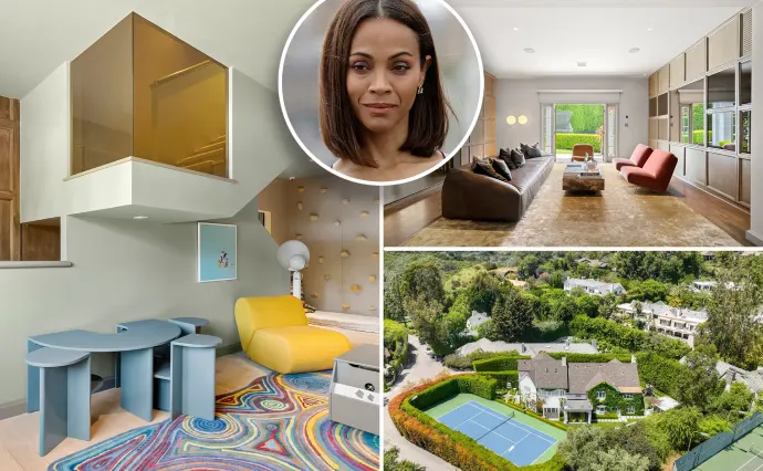 Zoe Saldana House with modern architecture