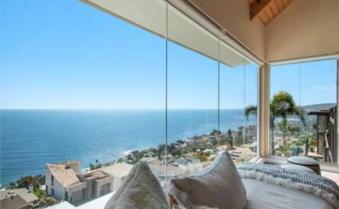 Beautiful view from Liz Wilcox house in Malibu.